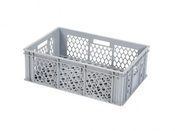Stacking crate with coarse perforation